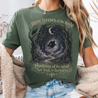 T-Shirt Moss / S Mere Terrors of the Night Sleepy Hollow Literary T-Shirt The Mystic Eden