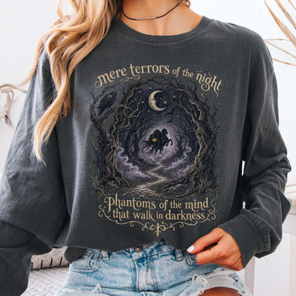Long-sleeve Pepper / S Mere Terrors of the Night Sleepy Hollow Literary Long Sleeve The Mystic Eden