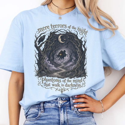 Mere Terrors of the Night Sleepy Hollow Literary T-Shirt