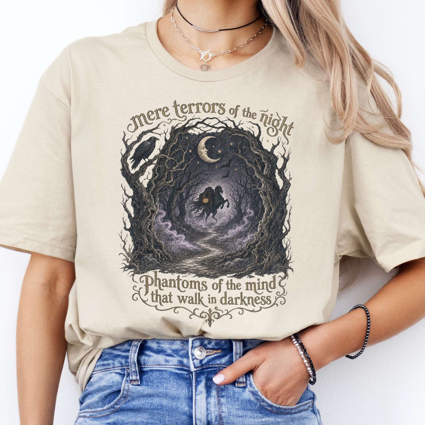 Mere Terrors of the Night Sleepy Hollow Literary T-Shirt