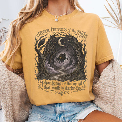 T-Shirt Mustard / S Mere Terrors of the Night Sleepy Hollow Literary T-Shirt The Mystic Eden