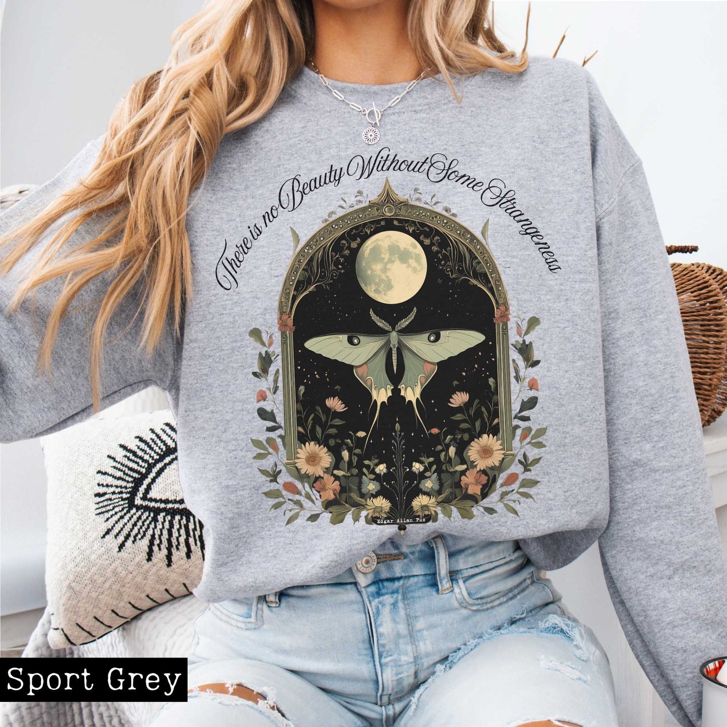 There is no Beauty Without Some Strangeness Poe Sweatshirt