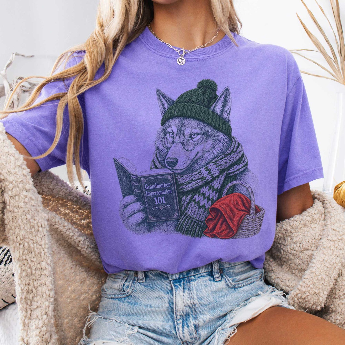 T-Shirt Violet / S Grandmother Impersonation 101 Wolf Red Riding Hood T-Shirt The Mystic Eden