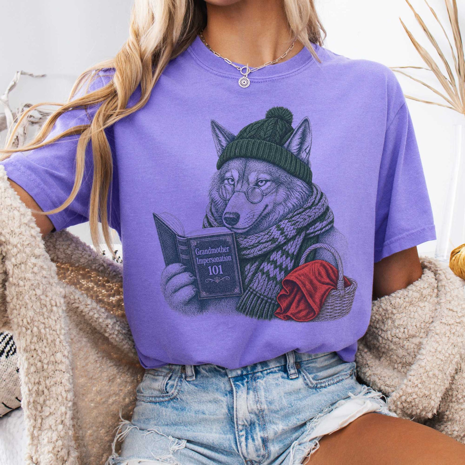 T-Shirt Violet / S Grandmother Impersonation 101 Wolf Red Riding Hood T-Shirt The Mystic Eden