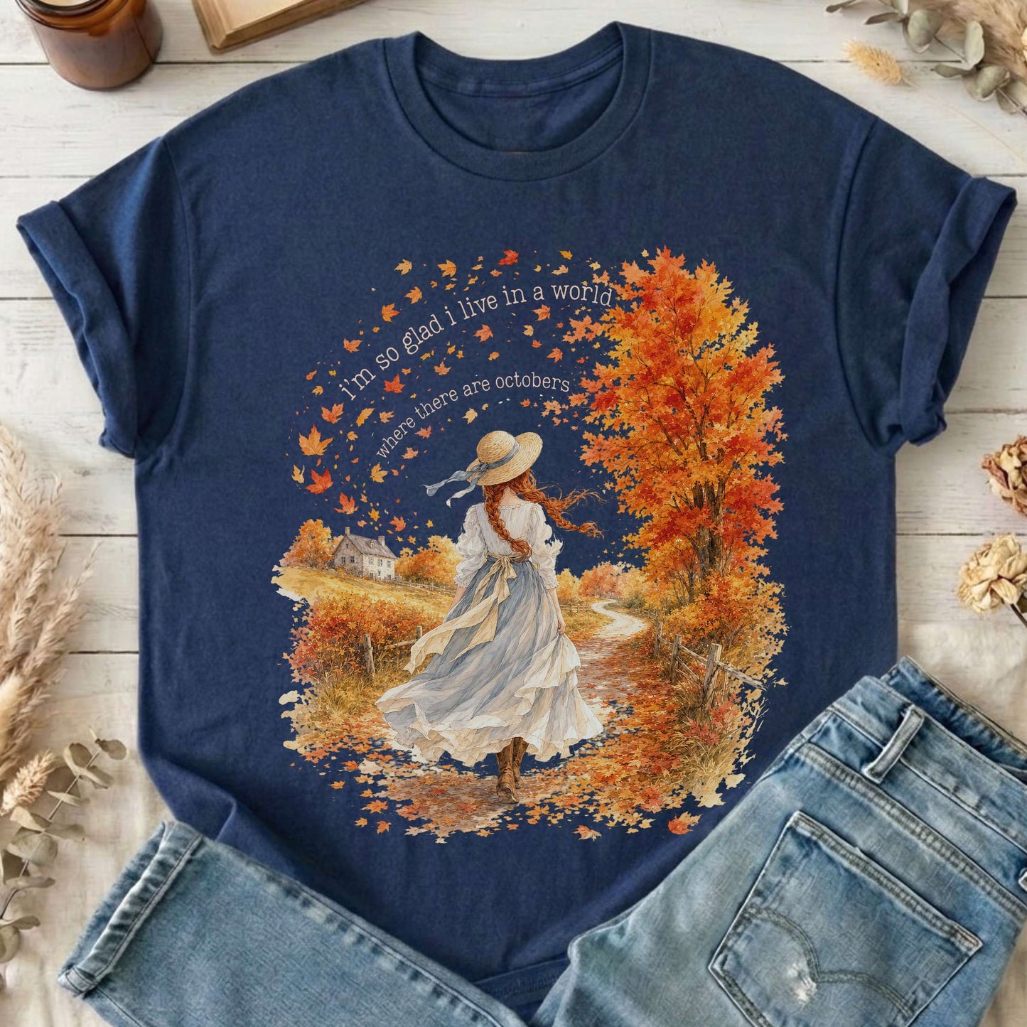 I'm So Glad I Live In A World Anne of Green Gables Literary T-Shirt