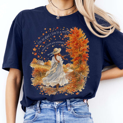 I'm So Glad I Live In A World Anne of Green Gables Literary T-Shirt