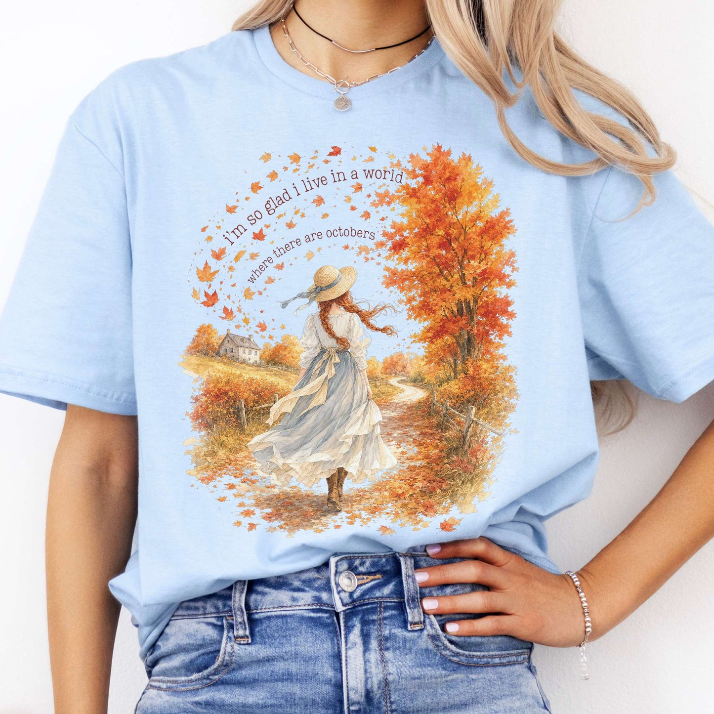 I'm So Glad I Live In A World Anne of Green Gables Literary T-Shirt