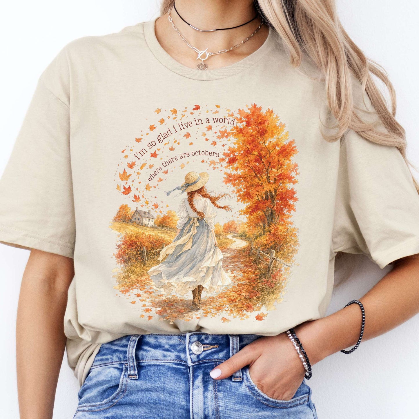 I'm So Glad I Live In A World Anne of Green Gables Literary T-Shirt