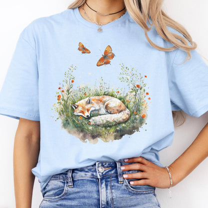 T-Shirts Sleeping Fox T-Shirt The Mystic Eden