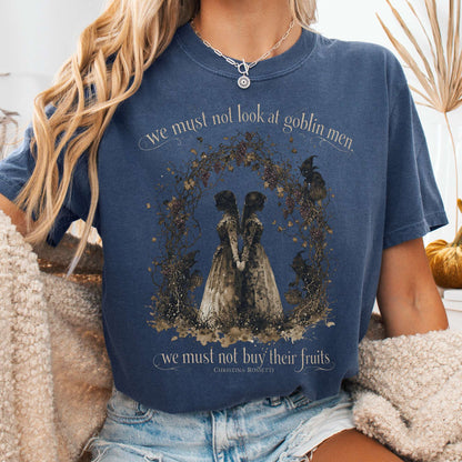 T-Shirt Denim / S The Goblin Market Christina Rossetti Literary T-Shirt The Mystic Eden