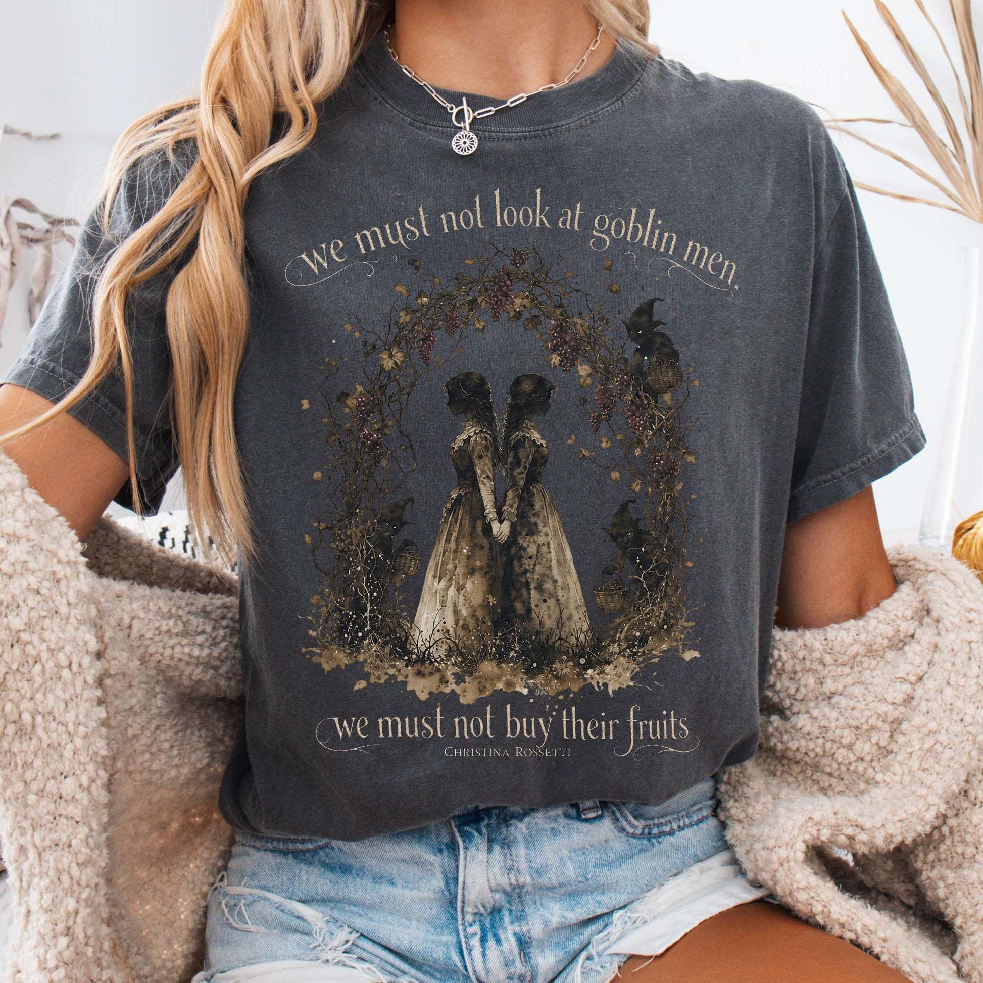 T-Shirt Pepper / S The Goblin Market Christina Rossetti Literary T-Shirt The Mystic Eden
