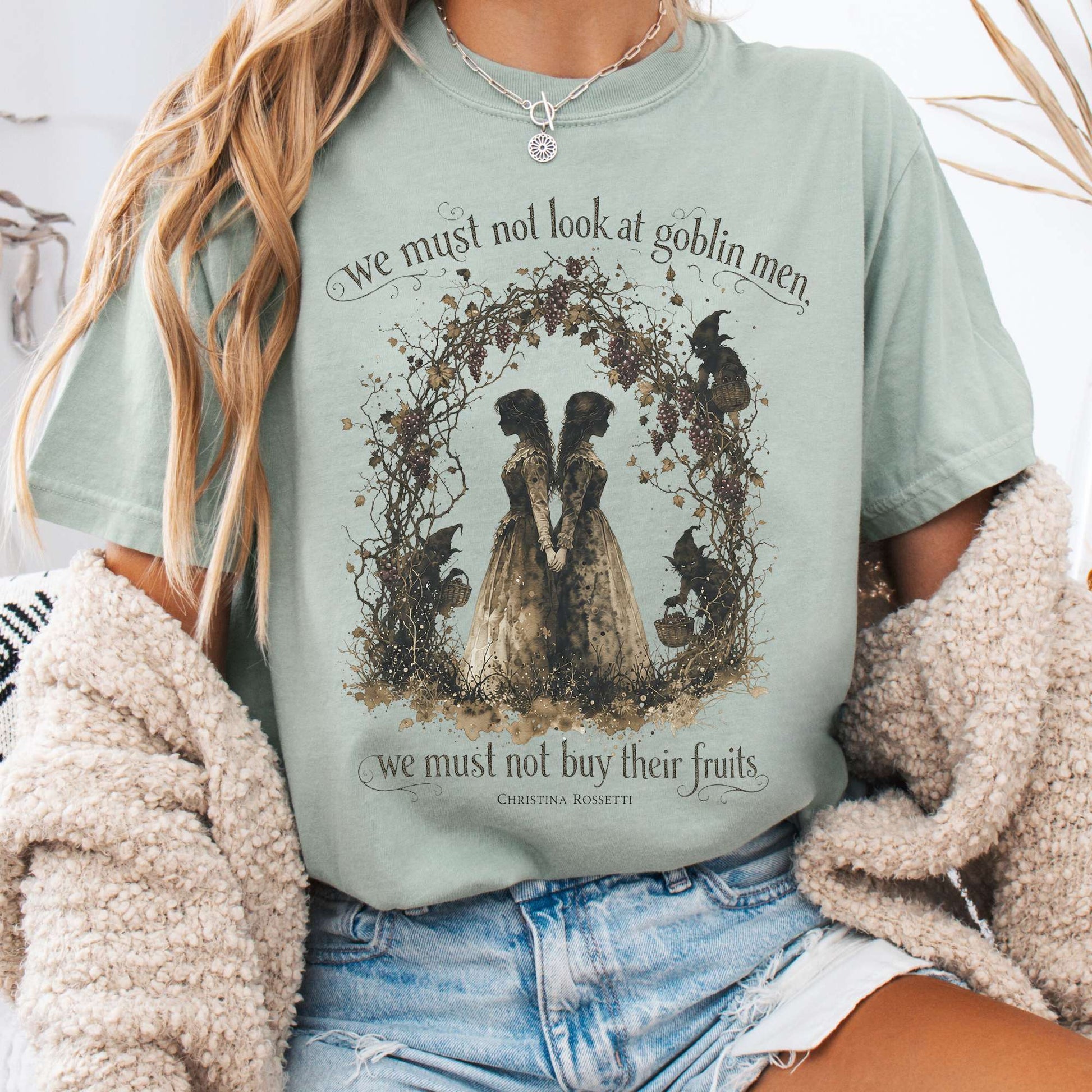T-Shirt Bay / S The Goblin Market Christina Rossetti Literary T-Shirt The Mystic Eden