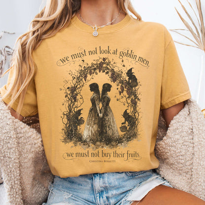 T-Shirt Mustard / S The Goblin Market Christina Rossetti Literary T-Shirt The Mystic Eden
