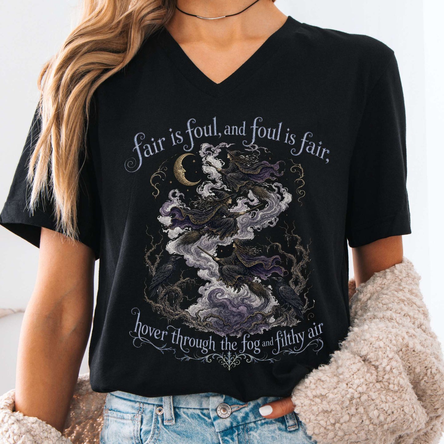 Fair Is Foul and Foul Is Fair Macbeth Shakespeare V-Neck