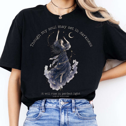 Though My Soul May Set in Darkness Sarah Williams Literary T-Shirt