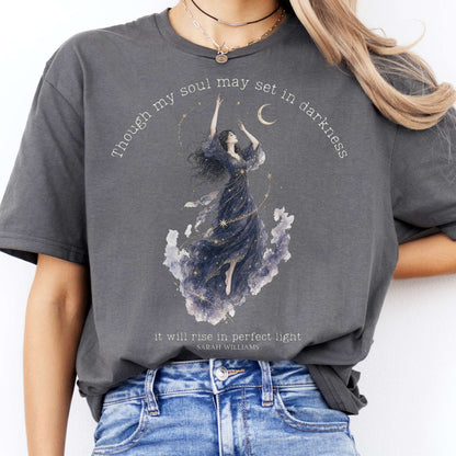 Though My Soul May Set in Darkness Sarah Williams Literary T-Shirt