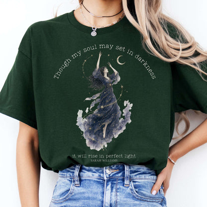 Though My Soul May Set in Darkness Sarah Williams Literary T-Shirt