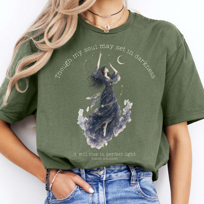 Though My Soul May Set in Darkness Sarah Williams Literary T-Shirt