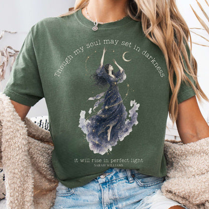 Though My Soul May Set in Darkness Sarah Williams Literary T-Shirt