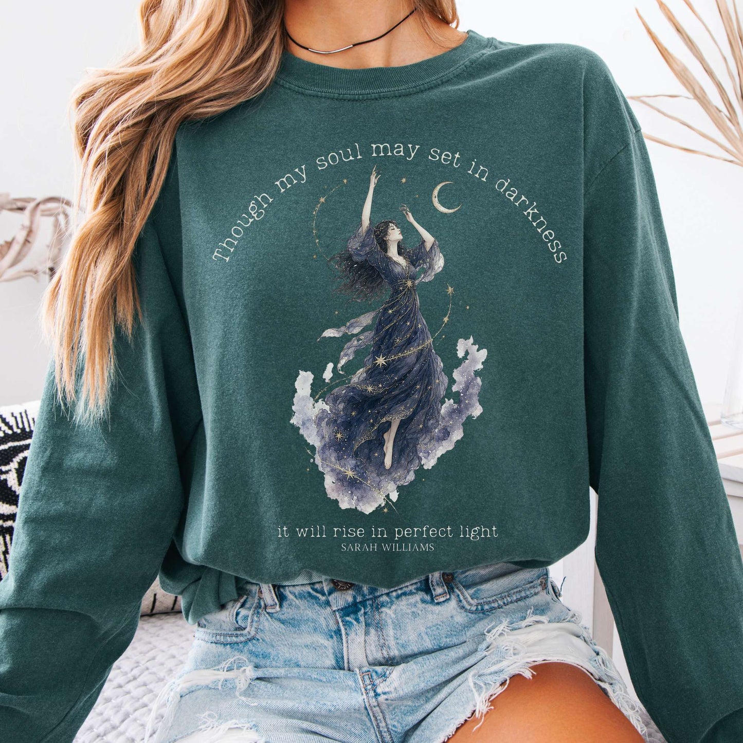Though My Soul May Set in Darkness Sarah Williams Literary Long Sleeve