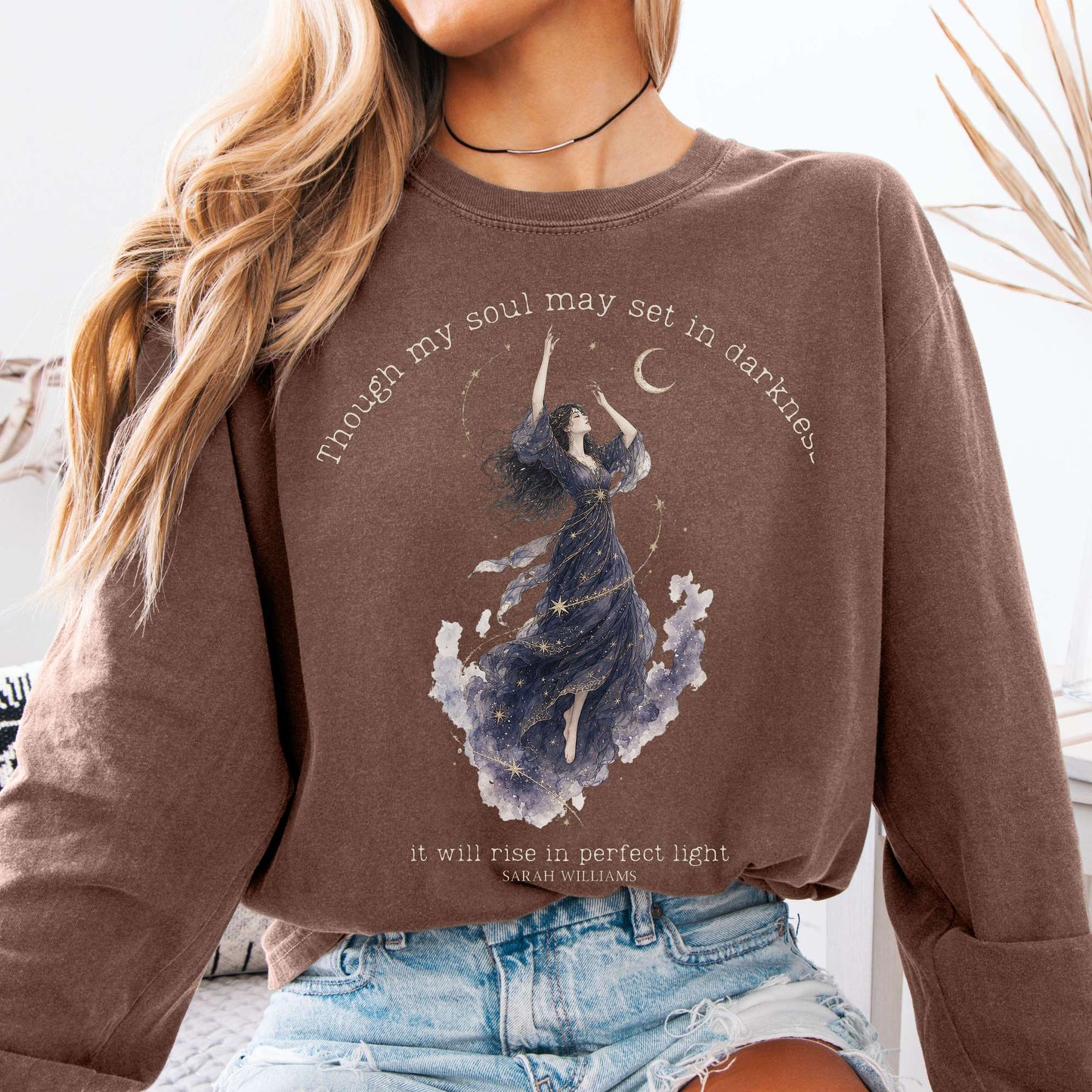 Though My Soul May Set in Darkness Sarah Williams Literary Long Sleeve