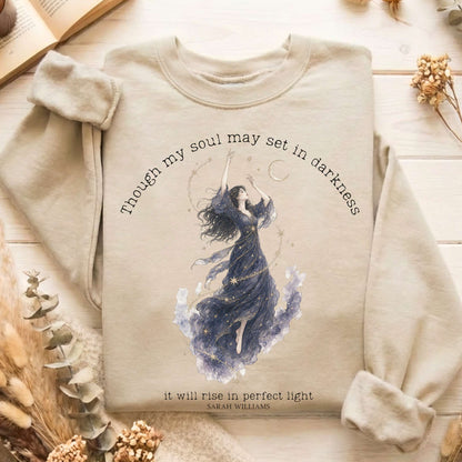 Though My Soul May Set in Darkness Sarah Williams Literary Sweatshirt