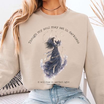 Though My Soul May Set in Darkness Sarah Williams Literary Sweatshirt
