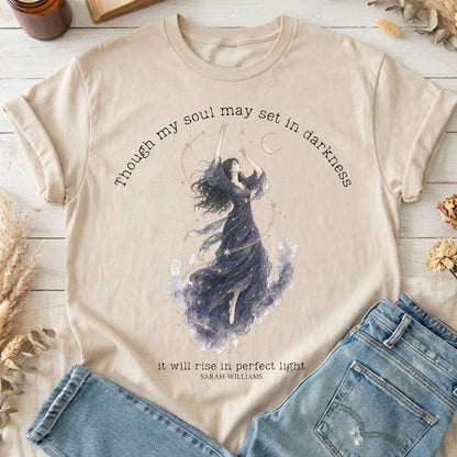 Though My Soul May Set in Darkness Sarah Williams Literary T-Shirt