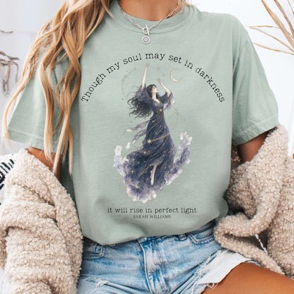 Though My Soul May Set in Darkness Sarah Williams Literary T-Shirt