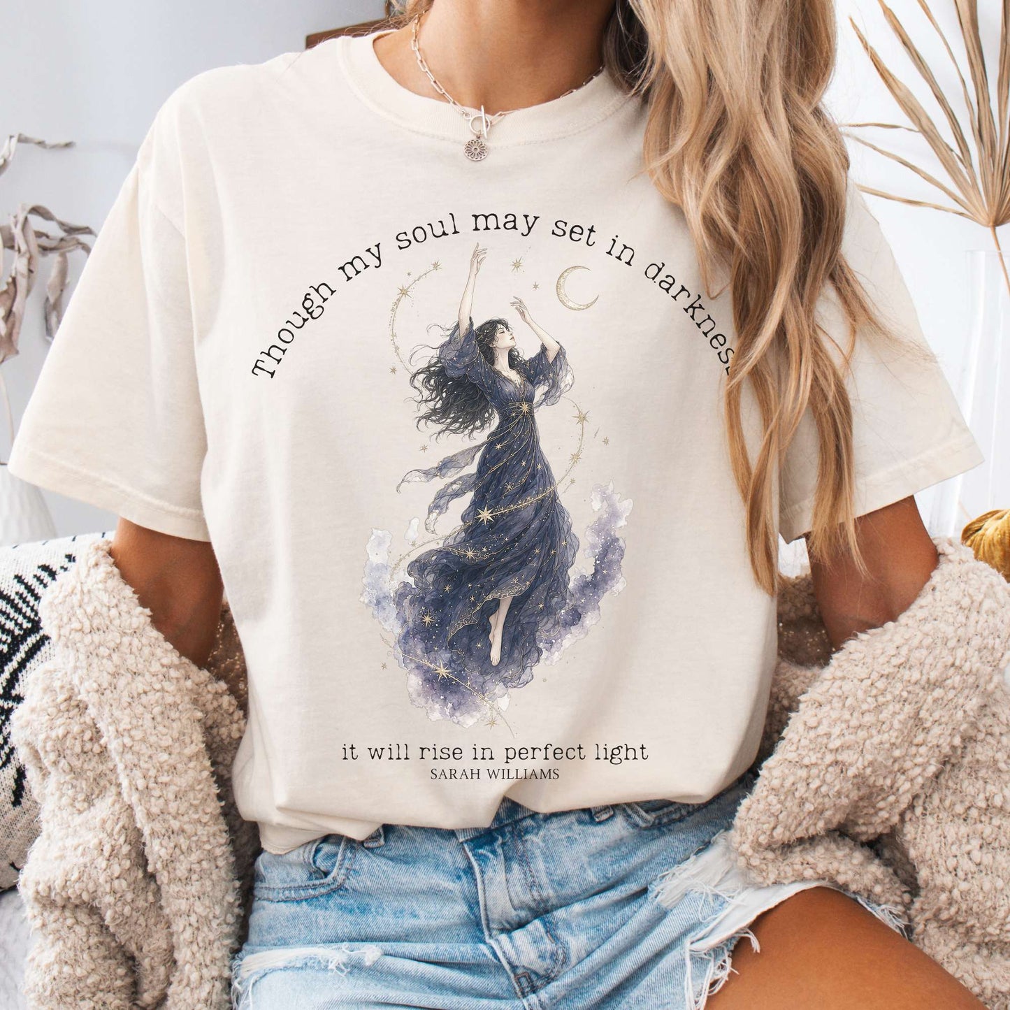 Though My Soul May Set in Darkness Sarah Williams Literary T-Shirt