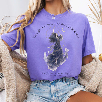 Though My Soul May Set in Darkness Sarah Williams Literary T-Shirt