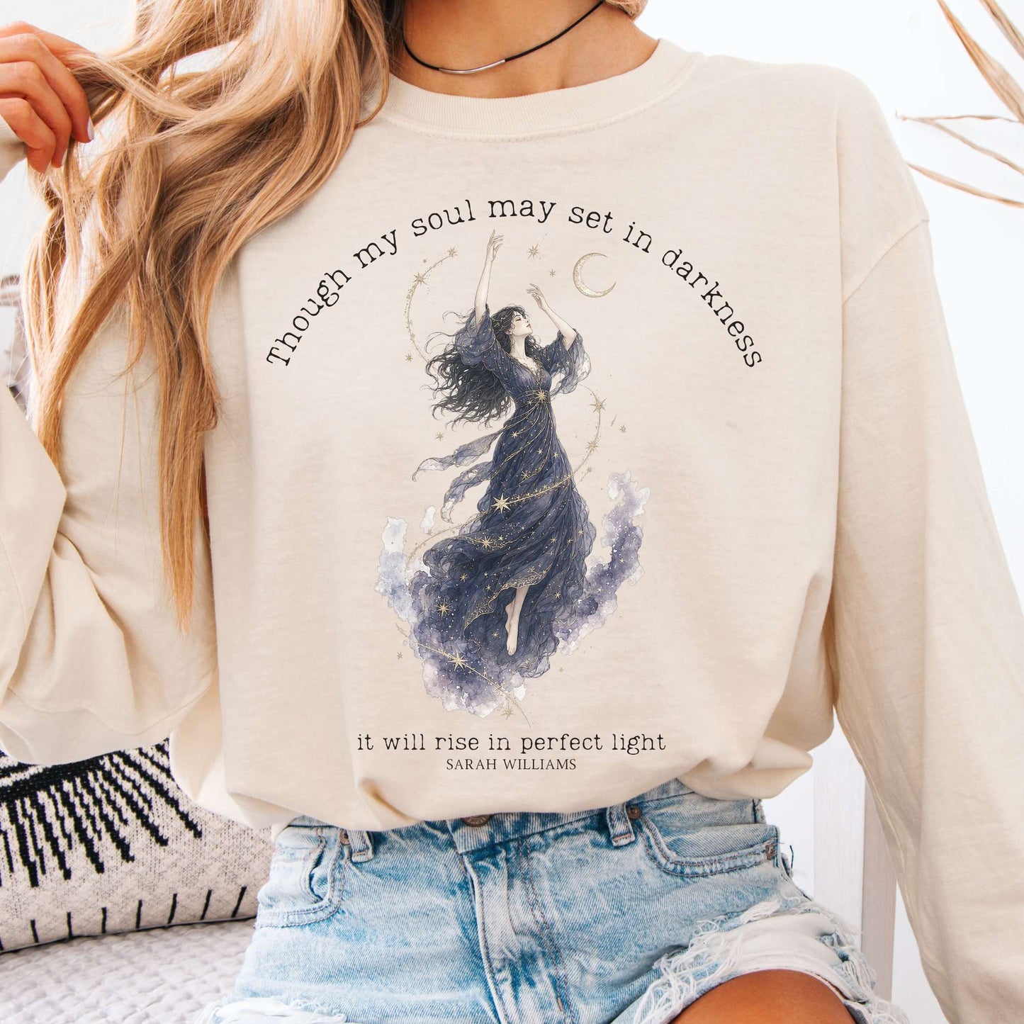 Though My Soul May Set in Darkness Sarah Williams Literary Long Sleeve