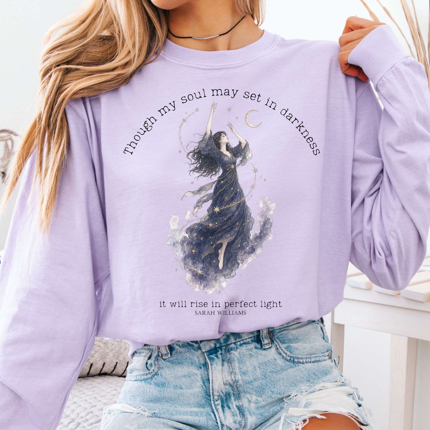Though My Soul May Set in Darkness Sarah Williams Literary Long Sleeve