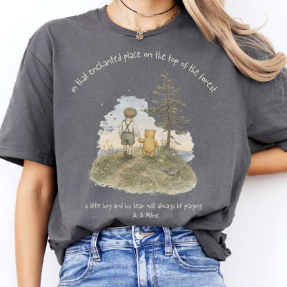 In That Enchanted Place Winnie-the-Pooh A. A. Milne Literary T-Shirt