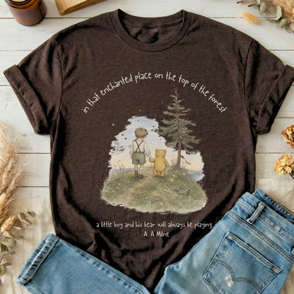 In That Enchanted Place Winnie-the-Pooh A. A. Milne Literary T-Shirt