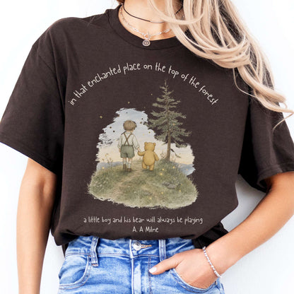 In That Enchanted Place Winnie-the-Pooh A. A. Milne Literary T-Shirt