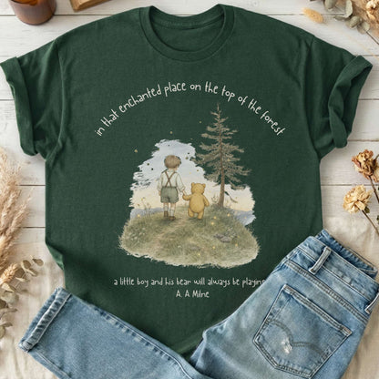 In That Enchanted Place Winnie-the-Pooh A. A. Milne Literary T-Shirt