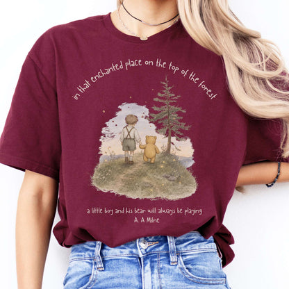 In That Enchanted Place Winnie-the-Pooh A. A. Milne Literary T-Shirt