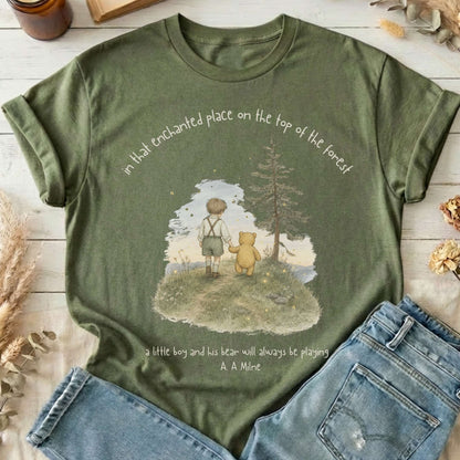 In That Enchanted Place Winnie-the-Pooh A. A. Milne Literary T-Shirt