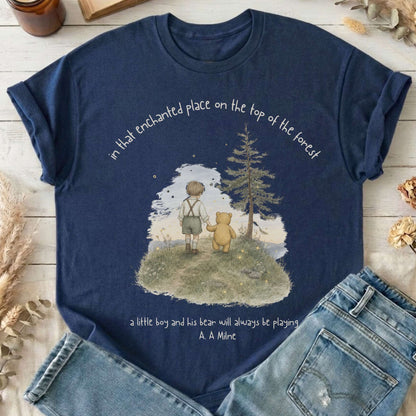 In That Enchanted Place Winnie-the-Pooh A. A. Milne Literary T-Shirt