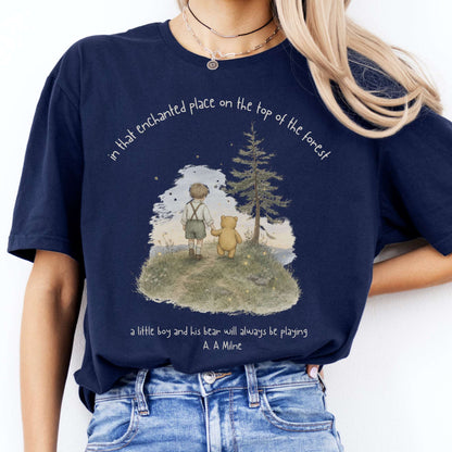 In That Enchanted Place Winnie-the-Pooh A. A. Milne Literary T-Shirt