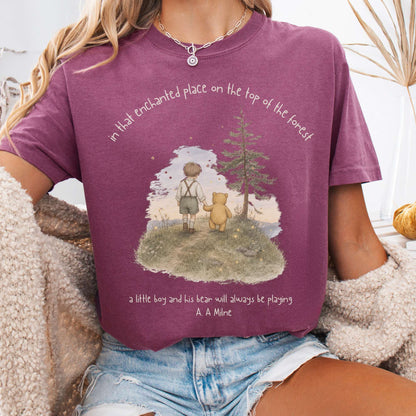 In That Enchanted Place Winnie-the-Pooh A. A. Milne Literary T-Shirt