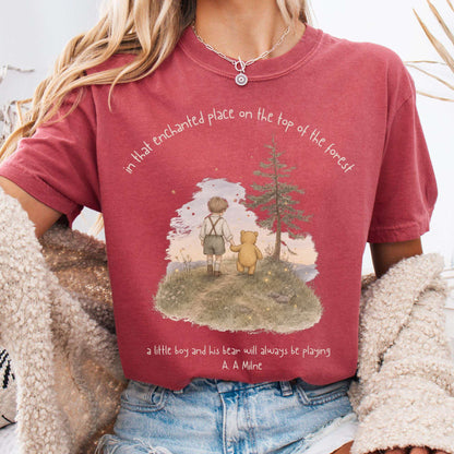In That Enchanted Place Winnie-the-Pooh A. A. Milne Literary T-Shirt
