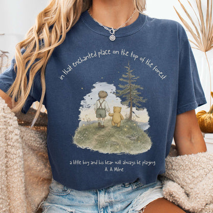 In That Enchanted Place Winnie-the-Pooh A. A. Milne Literary T-Shirt
