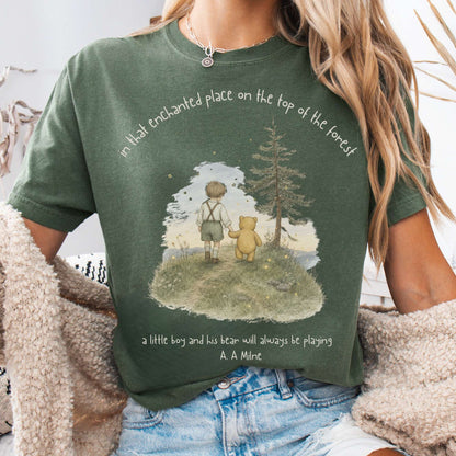 In That Enchanted Place Winnie-the-Pooh A. A. Milne Literary T-Shirt