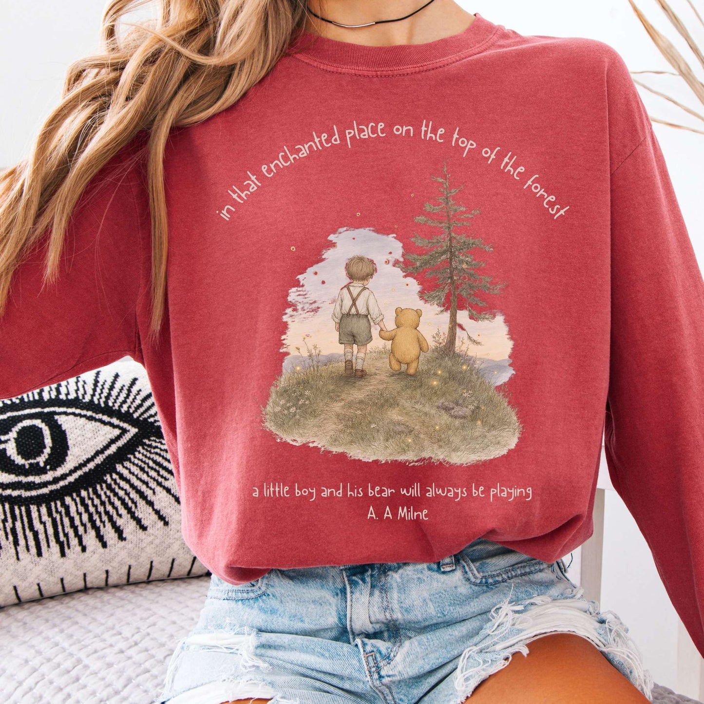 In That Enchanted Place Winnie-the-Pooh A. A. Milne Literary Long Sleeve