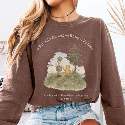 In That Enchanted Place Winnie-the-Pooh A. A. Milne Literary Long Sleeve