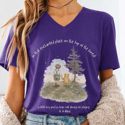 In That Enchanted Place A. A. Milne Literary V-Neck