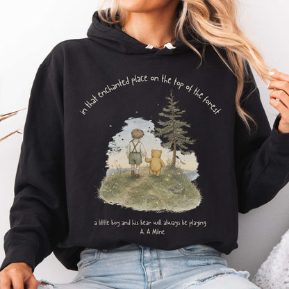 In That Enchanted Place Winnie-the-Pooh A. A. Milne Literary Hoodie