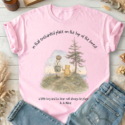 In That Enchanted Place Winnie-the-Pooh A. A. Milne Literary T-Shirt
